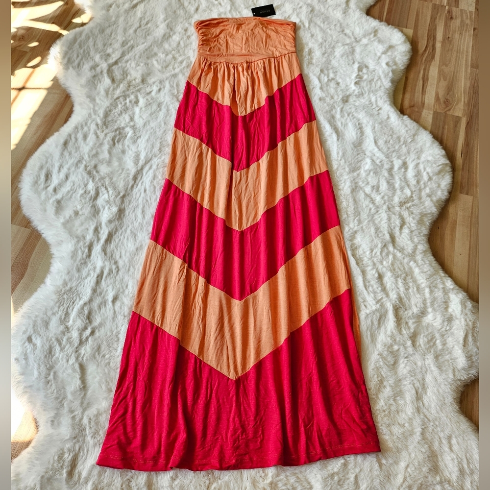 Set of 3 Strapless Striped Maxi Dresses - Picture 8 of 12